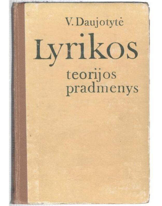 Lyrikos teorijos pradmenys - Daujotytė Viktorija