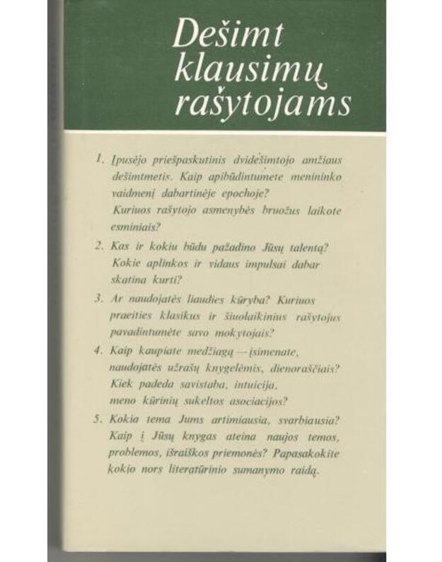 Dešimt klausimų rašytojams - Inis Laimonas, sudarytojas