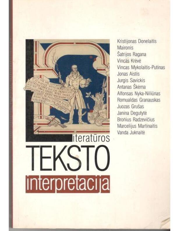 Literatūros teksto interpretacija - Viliūnas Giedrius, sudarytojas