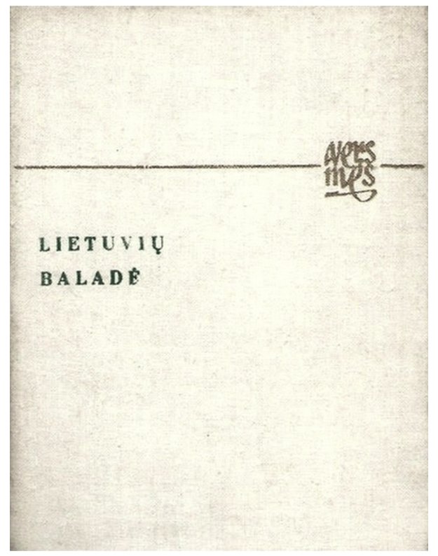 Lietuvių baladė / Versmės. Poezijos biblioteka - Žalys Aleksandras