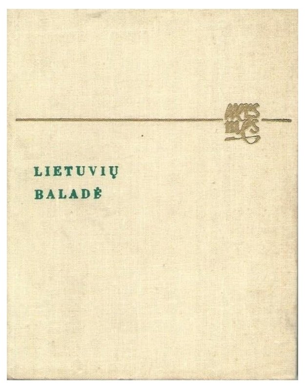 Lietuvių baladė / Versmės. Poezijos biblioteka - Žalys Aleksandras 