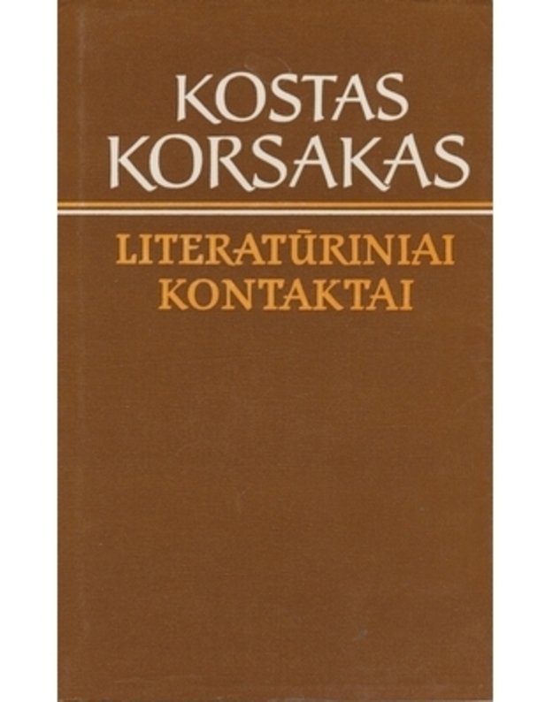 Literatūriniai kontaktai - Korsakas Kostas