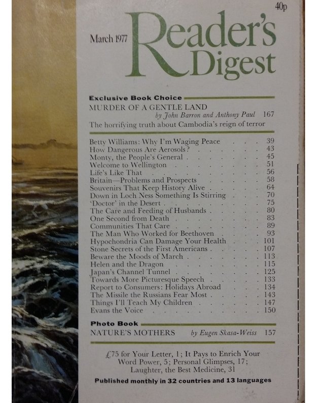 The Reader's Digest Vol. 110 No. 659 March 1977 - Editor Michael Randolph