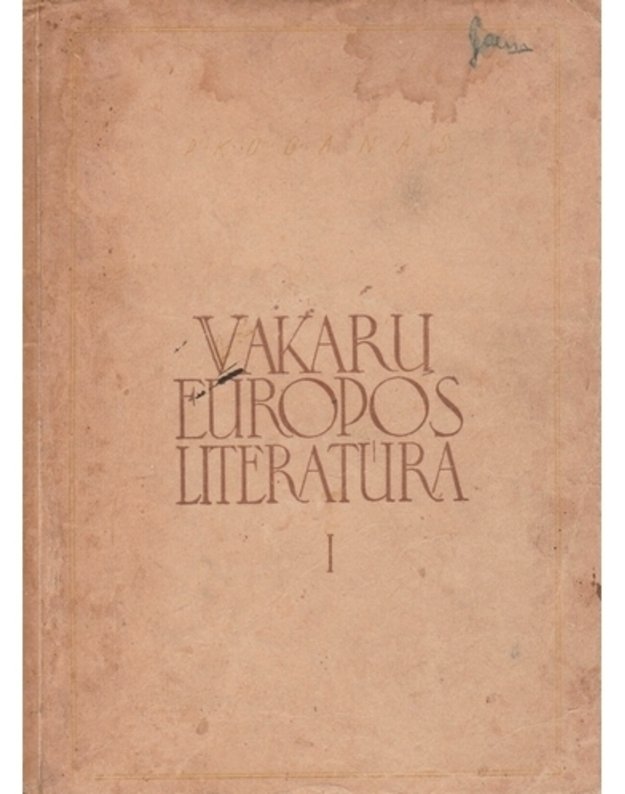 Vakarų Europos literatūra I-II - Koganas P.