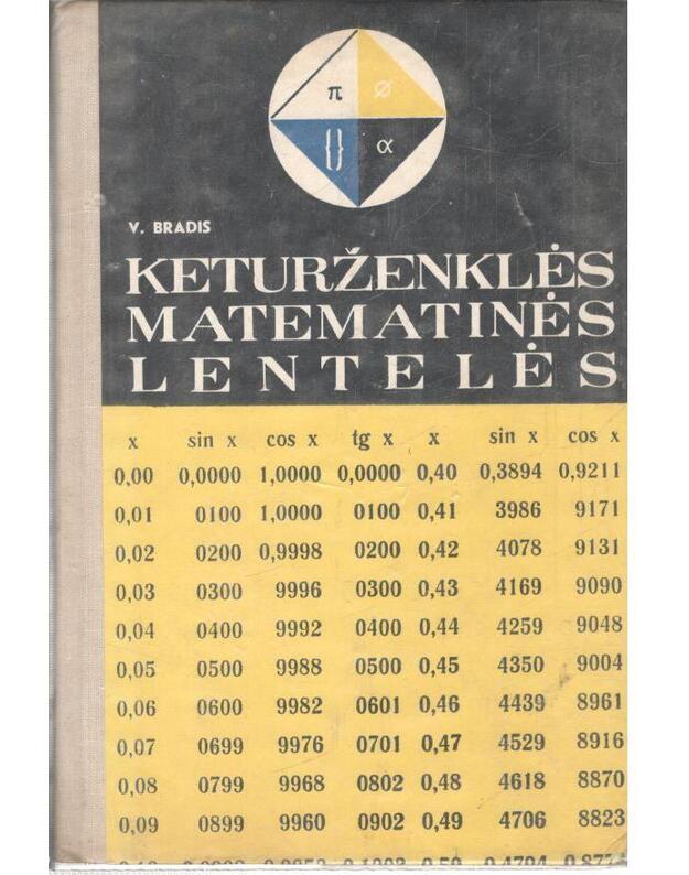 Keturženklės matematinės lentelės / 1978 - Bradis V.