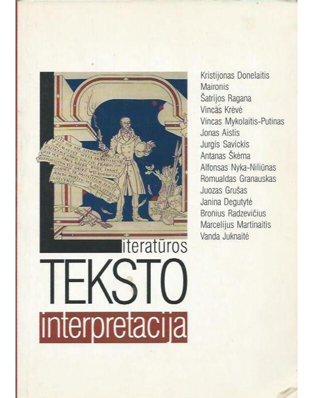 Literatūros teksto interpretacija - Viliūnas Giedrius, sudarytojas