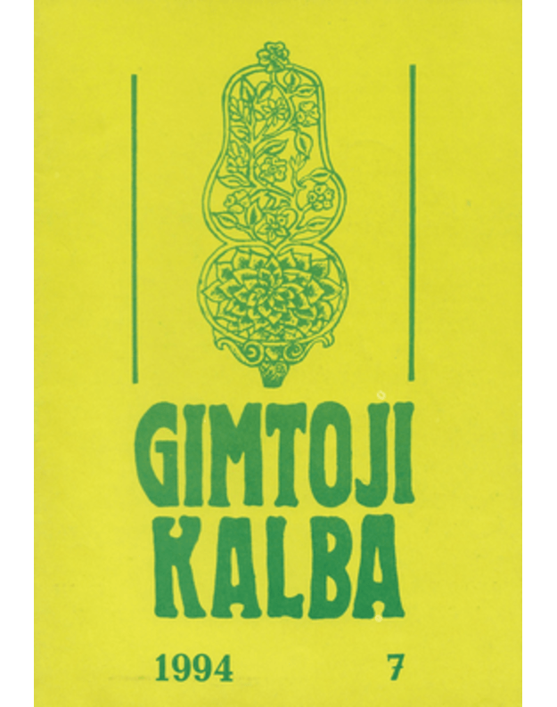 Gimtoji kalba / 1994 Nr. 7 - vyr. red. Aldonas Pupkis