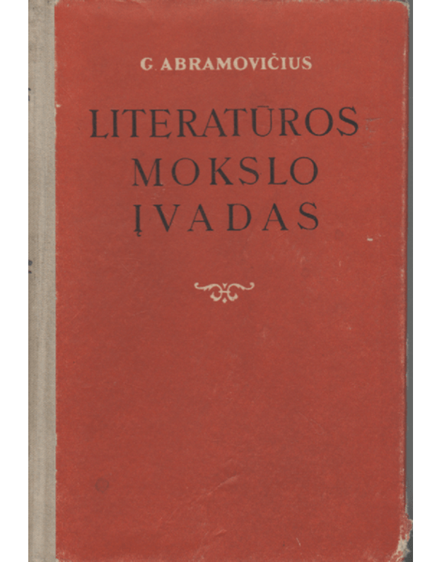 Literatūros mokslo įvadas - Abramovičius G.