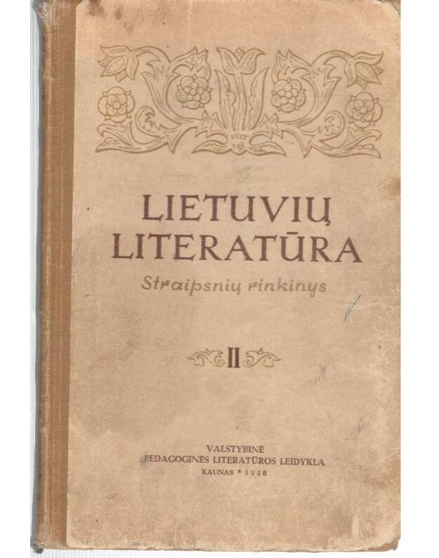 Lietuvių literatūra. Straipsnių rinkinys II - sudarė J. Būtėnas ir A. Sprindis